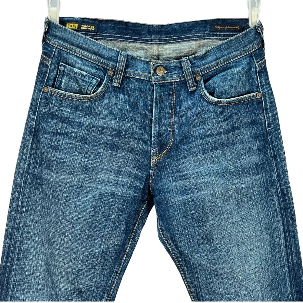 Citizens Of Humanity Men’s Size 30‎ Evans Relaxed Button Fly 100% Cotton Jeans